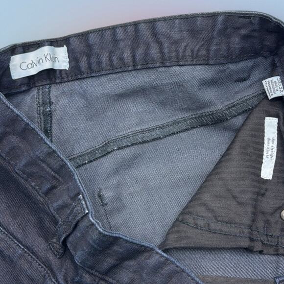 CALVIN KLEIN Men’s 33 x 32 Dark Blue SLIM STRAIGHT Jeans - Picture 4 of 4